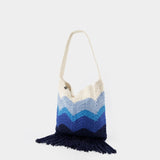 Sac Hobo Priya - Nannacay - Coton - Bleu