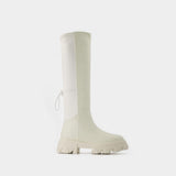 Bottines Tubular en Cuir Blanc