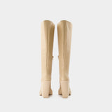 Bottes Texan en Cuir Beige