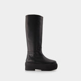 Bottines Tubular en Cuir Noir