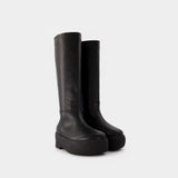 Bottines Tubular en Cuir Noir