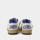 Sneakers Ball Star - Golden Goose - Cuir - Blanc/Bluette