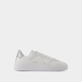 Baskets Pure Star en Cuir Blanc et Argenté