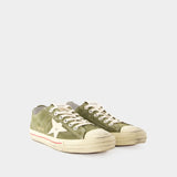 Sneakers V-Star 2 - Golden Goose - Cuir - Vert Foncé