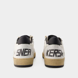 Sneakers Ball Star - Golden Goose - Cuir - Blanc/Noir