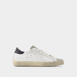 Baskets Super Star en Cuir Blanc et Noir