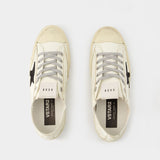 Sneakers V-Star 2 - Golden Goose - Cuir - Dirty Blanc/Noir