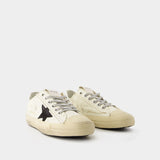 Sneakers V-Star 2 - Golden Goose - Cuir - Dirty Blanc/Noir