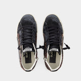 Sneakers Slide Glitter - Golden Goose - cuir - Marron