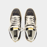 Sneakers Mid Star Glitter - Golden Goose - Cuir - Noir