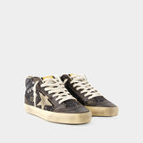 Sneakers Mid Star Glitter - Golden Goose - Cuir - Noir