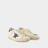 Sneakers Super-Star - Golden Goose - Cuir - Beige/Bleu
