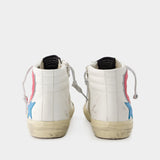 Sneakers Slide - Golden Goose - Cuir - Blanc