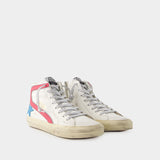 Sneakers Slide - Golden Goose - Cuir - Blanc