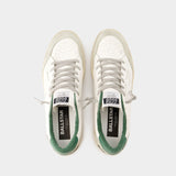 Sneakers Ball Star - Golden Goose Deluxe Brand - Cuir - Blanc/Vert