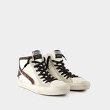 Sneakers Slide - Golden Goose Deluxe Brand - Cuir - Blanc