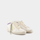 Sneakers Mid Star - Golden Goose Deluxe Brand - Cuir - Blanc