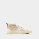 Sneakers Mid Star - Golden Goose Deluxe Brand - Cuir - Beige