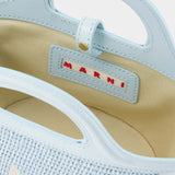 Cabas Tropicalia Micro - Marni - Cuir - Bleu Clair