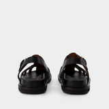 Sandales Fisherman - Marni - Cuir - Noir