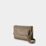 Sac Hobo Medium Trunk - Marni - Cuir - Gris