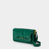 Sac Hobo Trunk - Marni - Cuir - Vert Agate