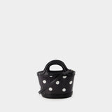 Cabas Tropicalia Micro - Marni - Cuir - Noir/Blanc