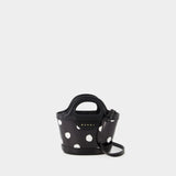 Cabas Tropicalia Micro - Marni - Cuir - Noir/Blanc