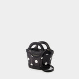 Cabas Tropicalia Micro - Marni - Cuir - Noir/Blanc