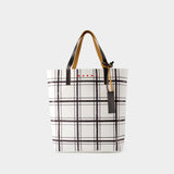 Tote Bag Tribeca - Marni - Leather - Blanc/Noir