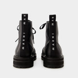 Bottines Dada Combat - Marni - Cuir - Noir