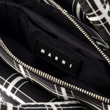 Tote Bag Ew Nylon Print - Marni - Leather - Noir