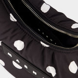 Sac Hobo Dots Print - Marni - Cuir - Noir