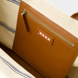 Cabas Pelletteria Uomo Medium - Marni - Coton - Beige