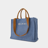 Cabas Large Basket - Marni - Coton - Bleu