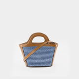 Sac À Main Tropicalia Micro - Marni - Coton - Bleu