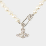 Collier Lucrece Pearl - Vivienne Westwood - Laiton - Argenté