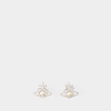 Boucles D'Oreilles Olympia Pearl - Vivienne Westwood - Laiton - Argenté