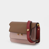 Sac Trunk Mini en Cuir Multicolor