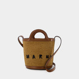 Sac À Main Mini Bucket - Marni - Cuir - Raw Sienna