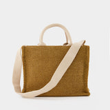 Cabas Small Basket - Marni - Cuir - Tierre De Sienne/Naturel