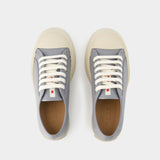 Sneakers Laced Up - Marni - Cuir - Gris