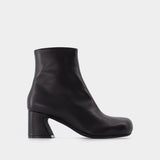 Bottines en Cuir Noir