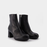 Bottines en Cuir Noir