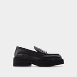 Mocassins Piercing en Cuir Noir