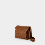 Sac Hobo Mini Trunk - Marni - Cuir - Marron
