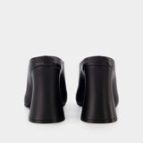 Sandales à talon Fussbett en Cuir Noir