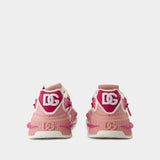 Sneakers Airmaster - Dolce&Gabbana - Polyester - Blanc/Rose