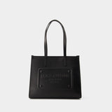 Tote Bag Embossed Plaque - Dolce&Gabbana - Cuir - Noir