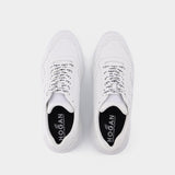 Baskets Interactive3 Allacciato Pelle en Cuir Blanc